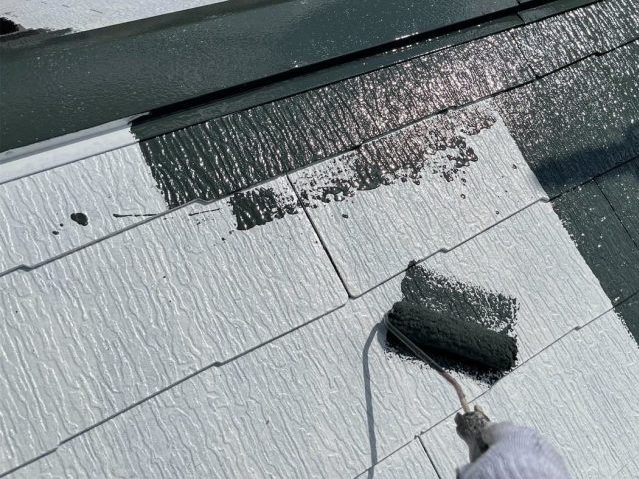 三木市の屋根中塗り